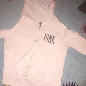VS PINK Light Pink Zip Up Hoodie